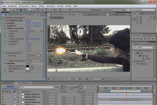 SpecialFX - Escena de acción parte 1 - Puntas y fogonazos in situ