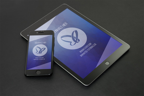 Plantilla de Photoshop para una tableta y un smartphone - versión 6
