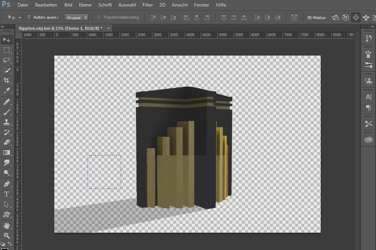 Taiteen tie Photoshopissa: Työkalut - Mallintaminen Sketchupilla, osa 2