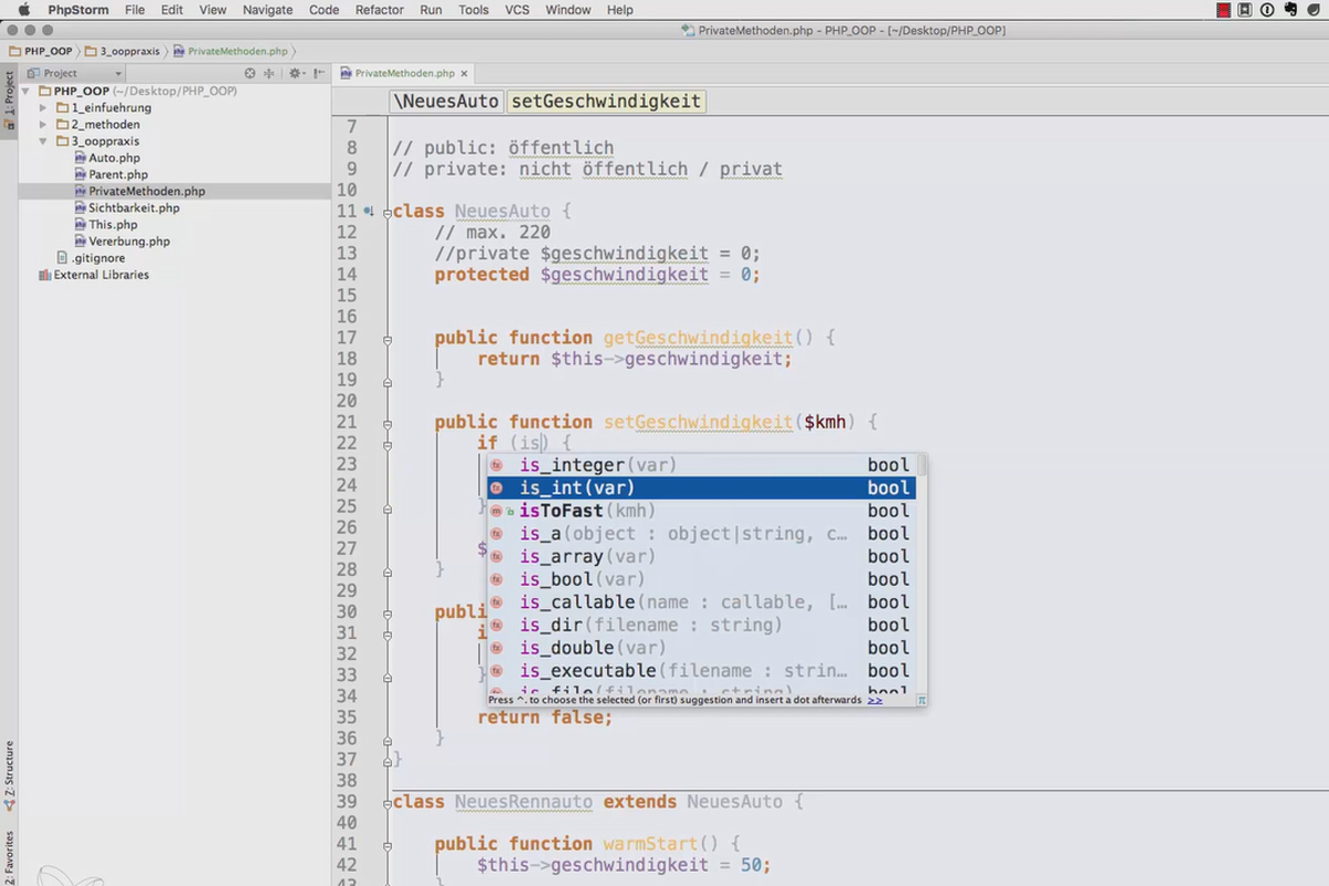 Programación web orientada a objetos con PHP - 5.06 Visibilidad de los métodos
