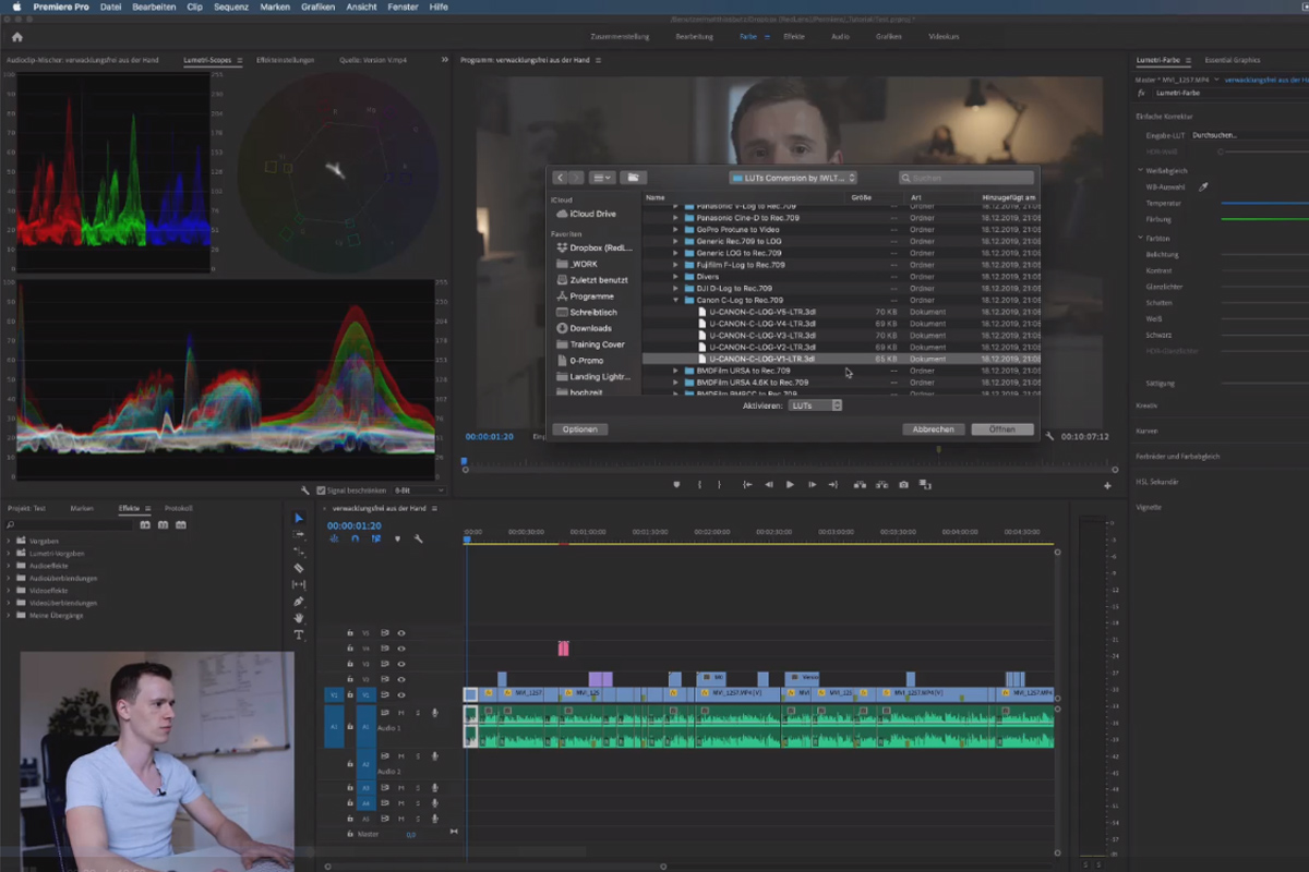 Premiere Pro CC-Tutorial: 4.13 | Çözüm: Renk Düzenleme A-Roll'e