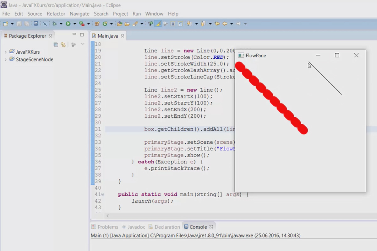 JavaFX para el desarrollo de GUI - 35 Líneas