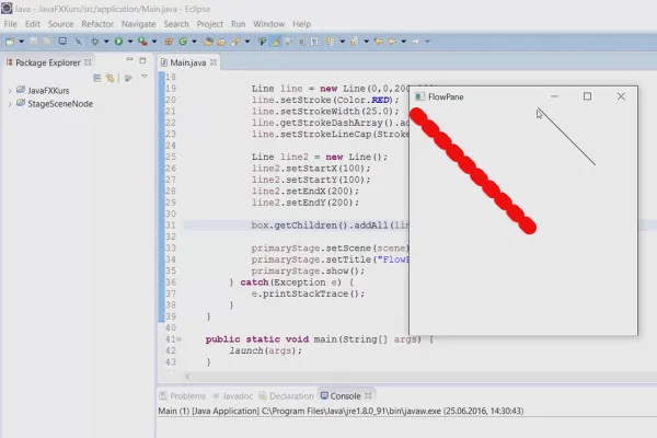 JavaFX for GUI-utvikling - 35 linjer