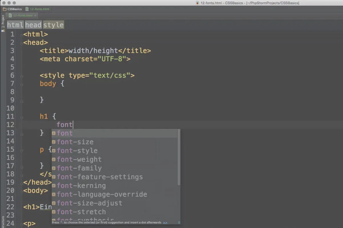 Základy HTML, CSS a JavaScript - Stanovit velikost písma 35.