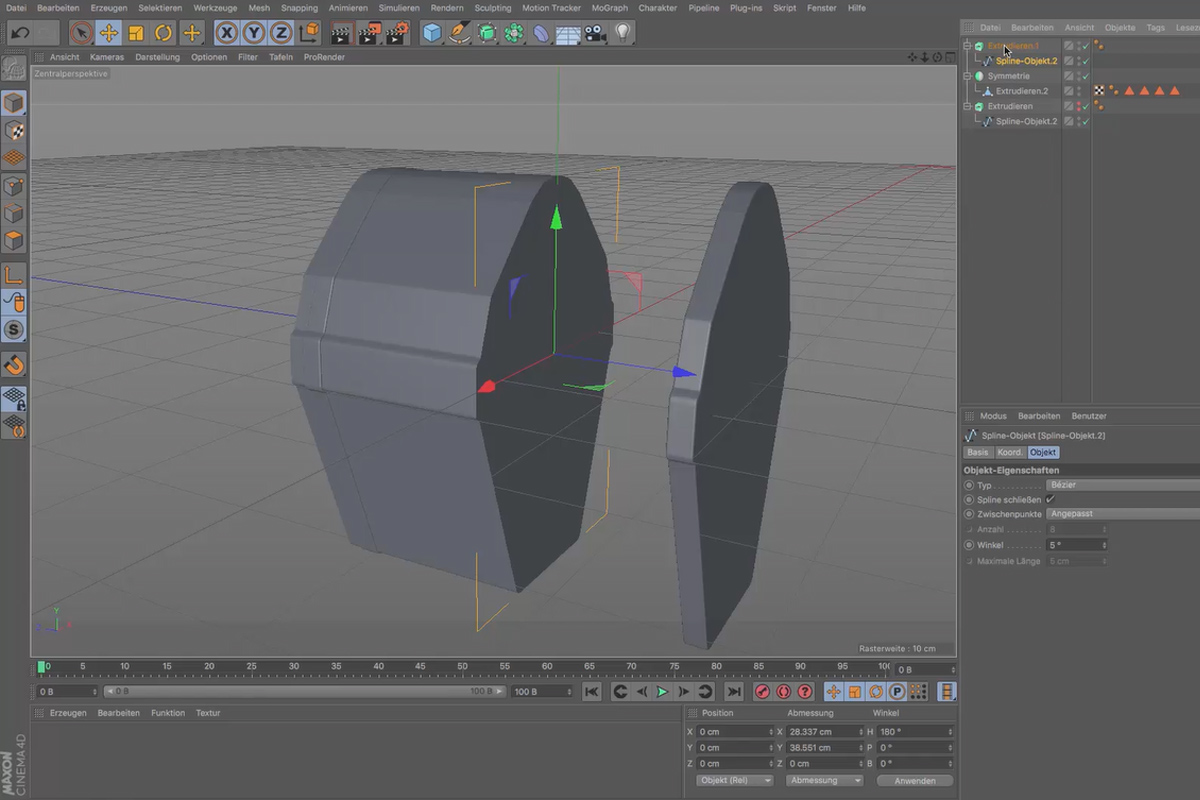 Cinema 4D för nybörjare - 3D-praxis: 6.3 Bygga rör