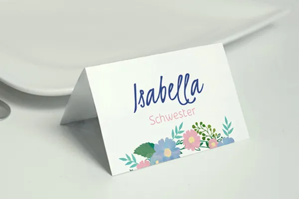 Photoshopi kujundusmall laua- / kohakaartide jaoks - versioon 1