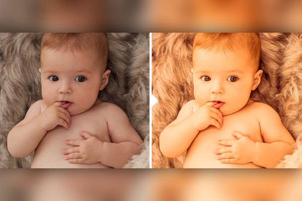 Photo preset for baby photos (Lightroom, Camera Raw): 34 | Warm Feeling