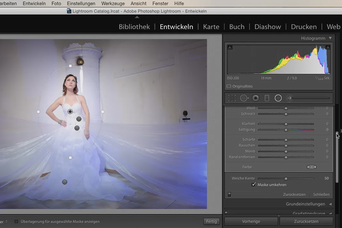 Lightroom para principiantes y expertos: 06 - Herramientas de retoque - 6.4 - Degradado radial
