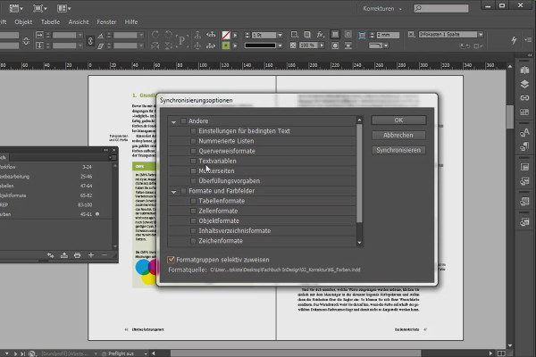 Adobe InDesign'da büyük projeler - 4.07 - Senkronize