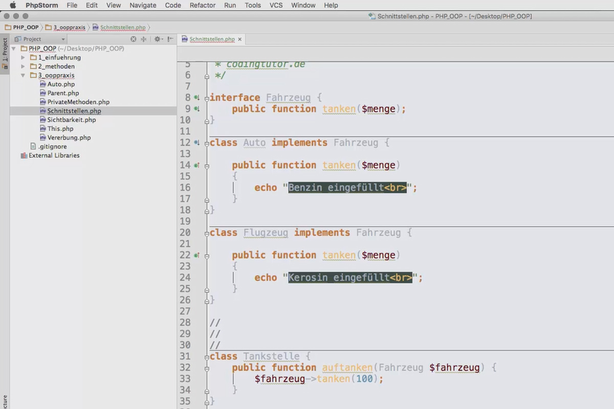 Programación web orientada a objetos con PHP - 5.07 Definición de interfaces
