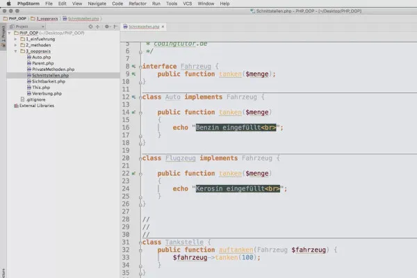 Objektorientert webprogrammering med PHP - Definere 5.07 grensesnitt