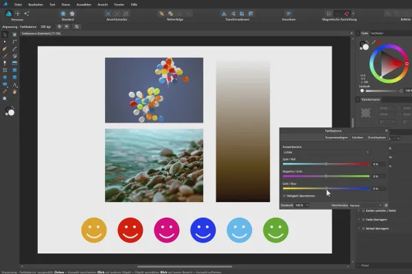 Affinity Designer-Tutorial – Grundlagen: 5.9 | Farbbalance