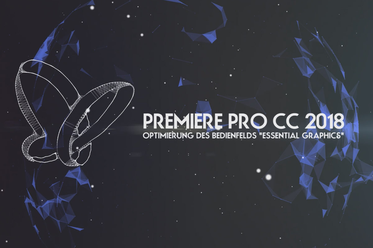 Nyheter i Creative Cloud: Premiere Pro CC 2018 (oktober 2017) - Optimering av arbetsytan Essential Graphics