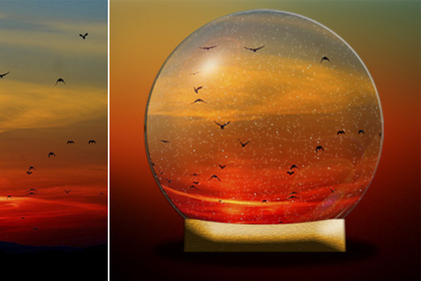 Photoshop-åtgärd: snöglob