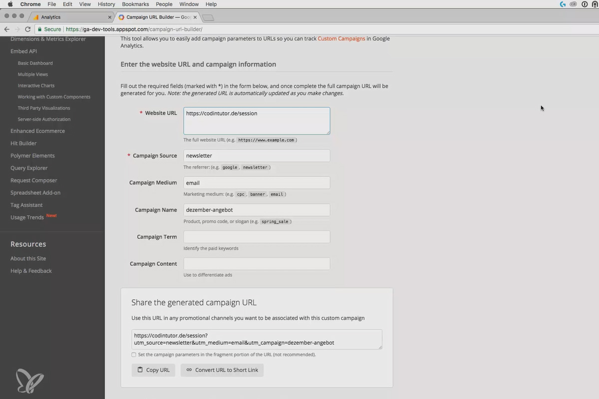 Acquisition de clients via Facebook et Google AdWords: créer des liens UTM 4.14 et garder un œil sur les objectifs.