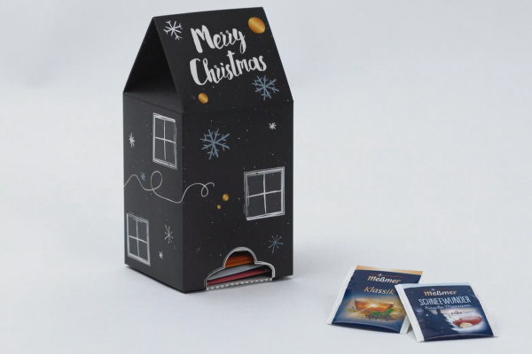 Créer un calendrier de l'Avent pour une maison de thé dans Adobe InDesign, utiliser des modèles et le processus d'impression.