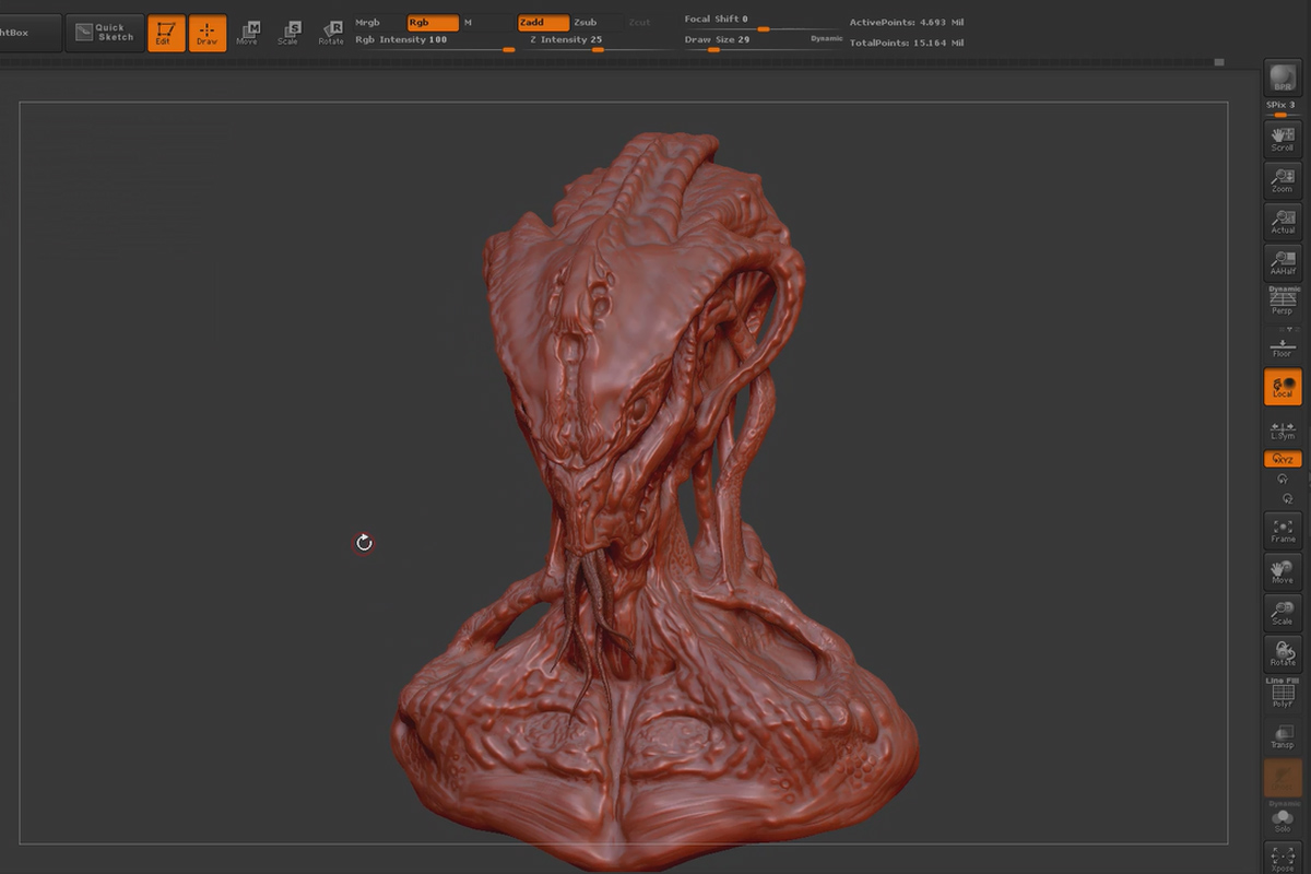 ZBrush para principiantes: 10.1.4 Flujo de trabajo I - Detallado: Pinceles