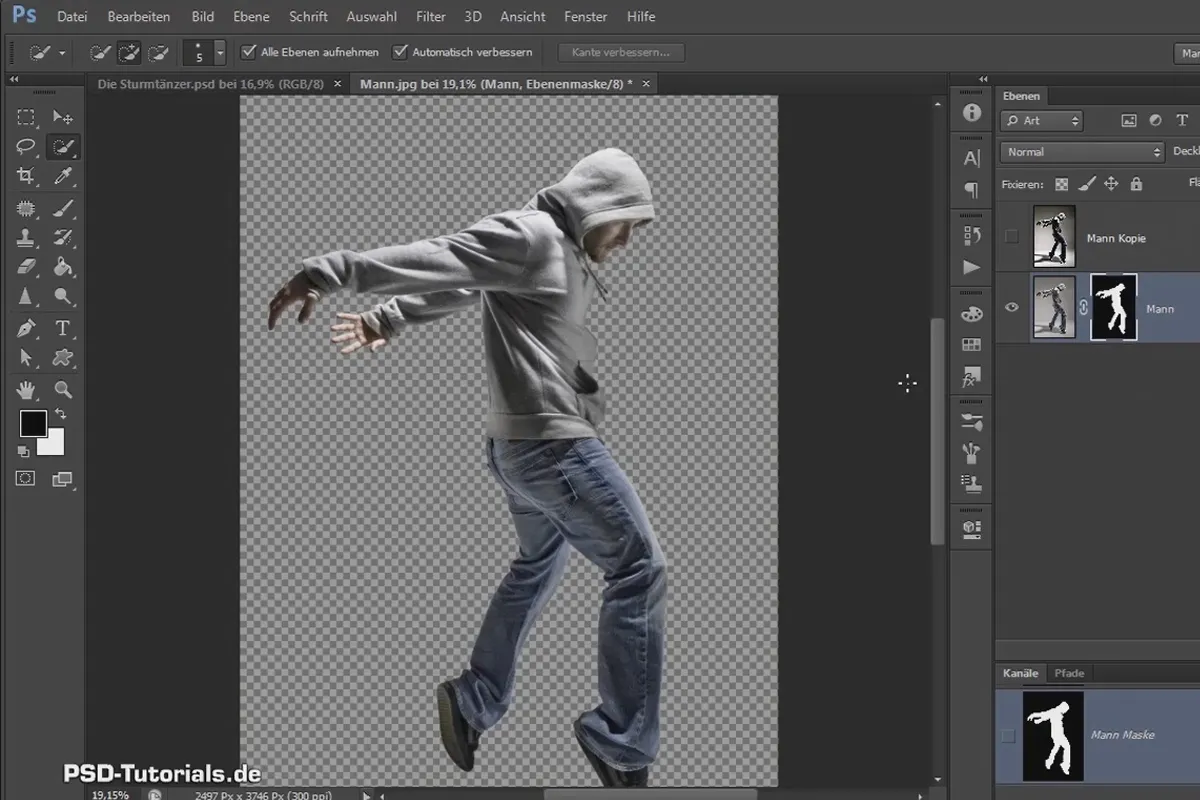 Photoshop-Composing - Die Sturmtänzer - Teil 04: Den Sturmtänzer freistellen und für das Composing vorbereiten