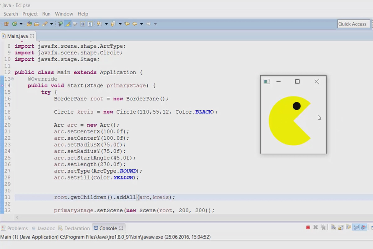 JavaFX para desarrollo GUI - 37 Circle y Circle Arc