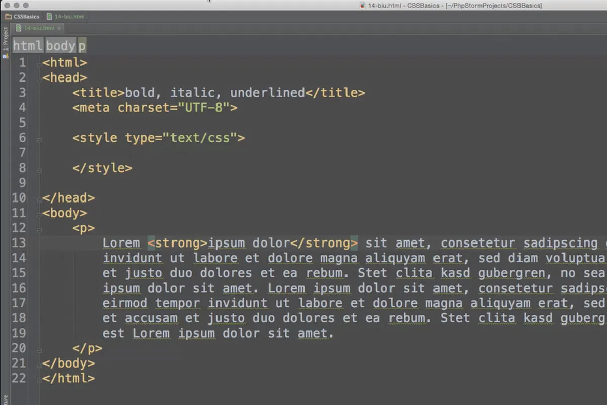 Základy HTML, CSS a JavaScript - 37 Tučný, kurzíva a podtržený text