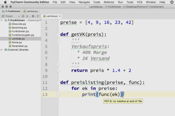 Programmieren mit Python – 7.7 Lambda-Funktionen