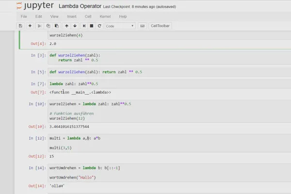 Python-Programmierung für Einsteiger – 37 Lambda-Operator