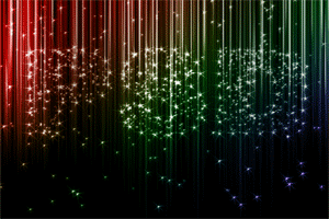 Ränder med lysande stjärnor + stjärnig glittertext