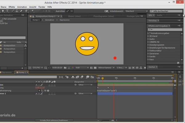 Tips og tricks til animation i After Effects: Animationer loopes.