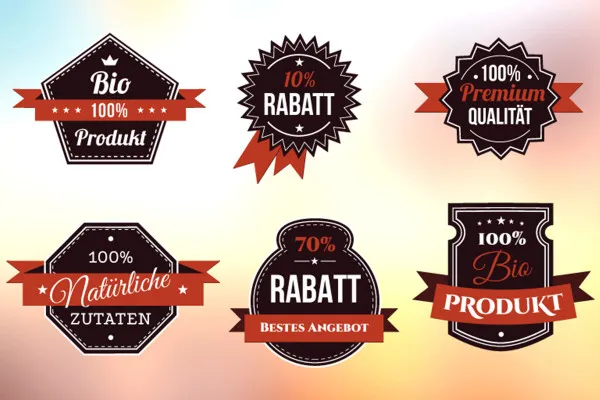 Illustrazioni per pubblicità, banner e siti web - 02 - Badge e sigilli