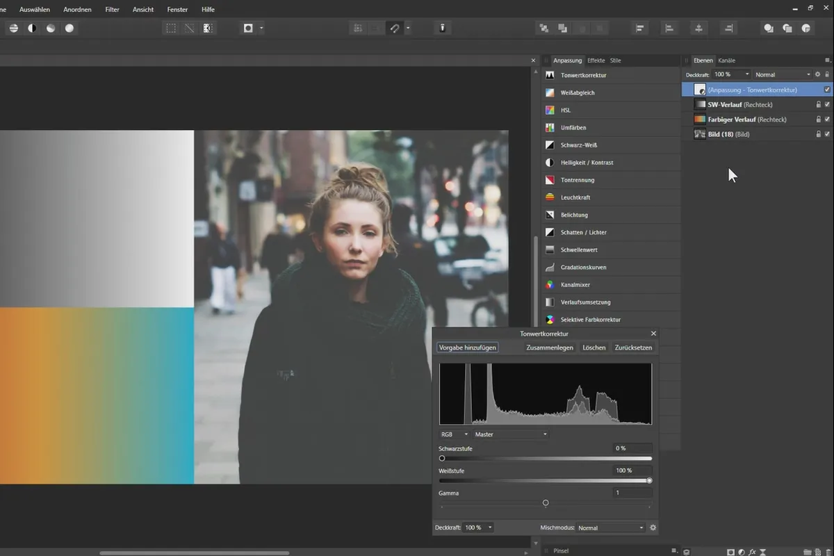 Affinity Photo-Tutorial – Grundlagen: 4.1 | Tonwertkorrektur