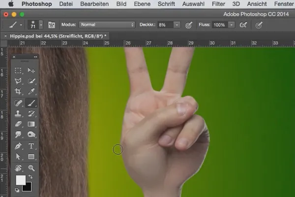 Komiksų stilius: Komiksų mokymai „Photoshop“ programai - ,,5.9 Streiflichter malen''