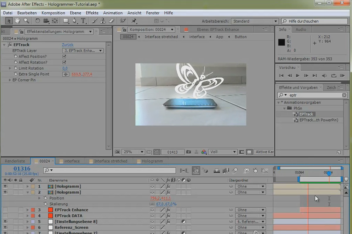 SpecialFX - Hologrammer Part 2 - 2.5D Tracking and EPTrack