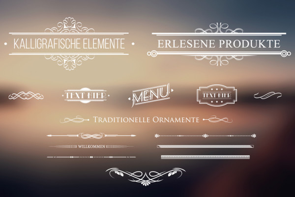 Decorative vector shapes and ornaments - package 02