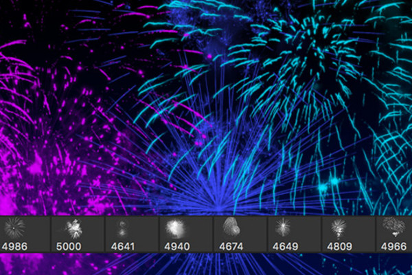 Pinceles "Fuegos artificiales" - Versión 1