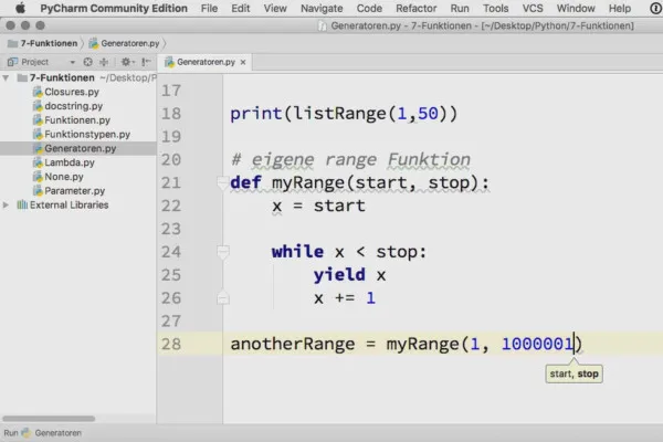 Mengode dengan Python - 7.8 Generator