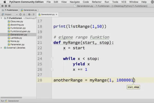 Programmieren mit Python – 7.8 Generatoren