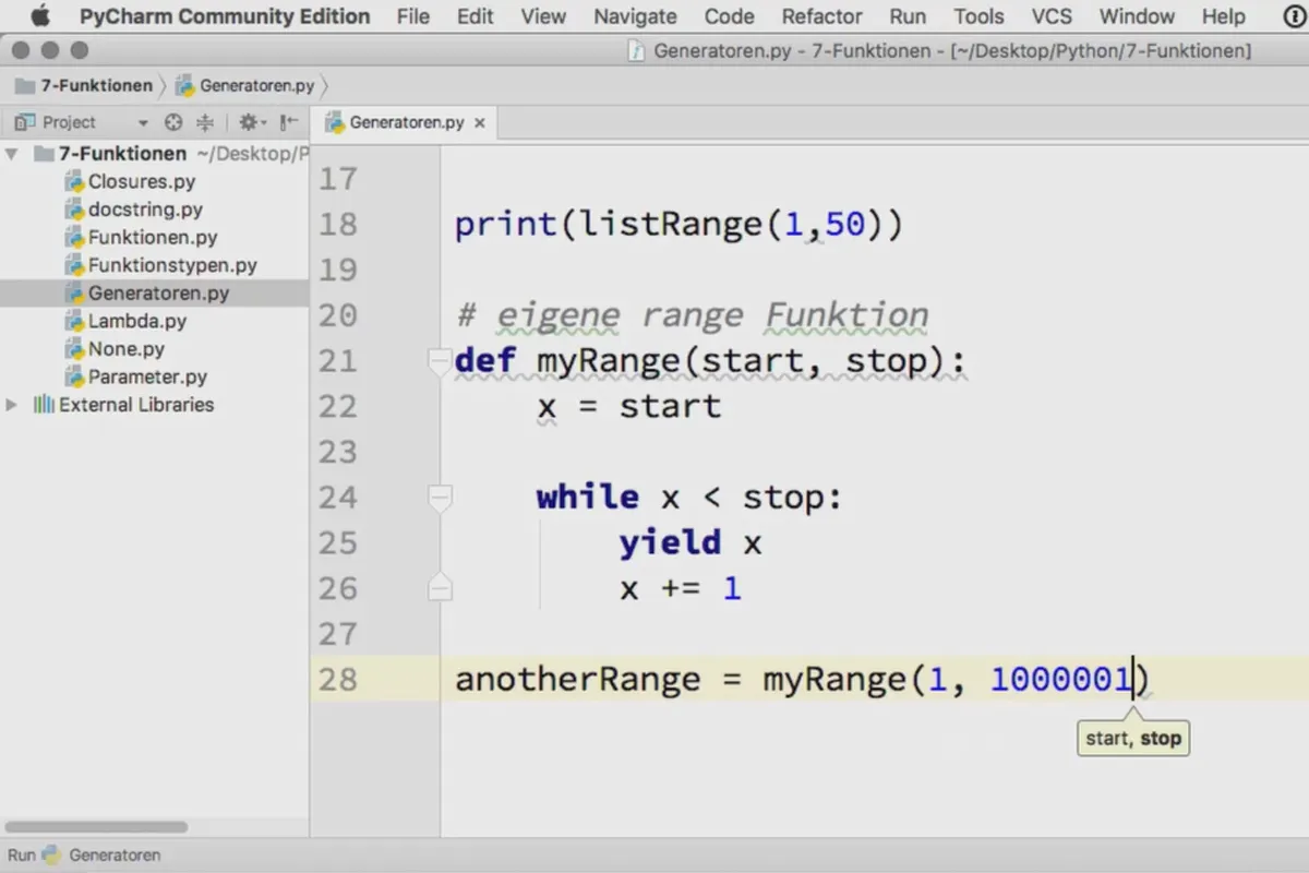 Mengode dengan Python - 7.8 Generator
