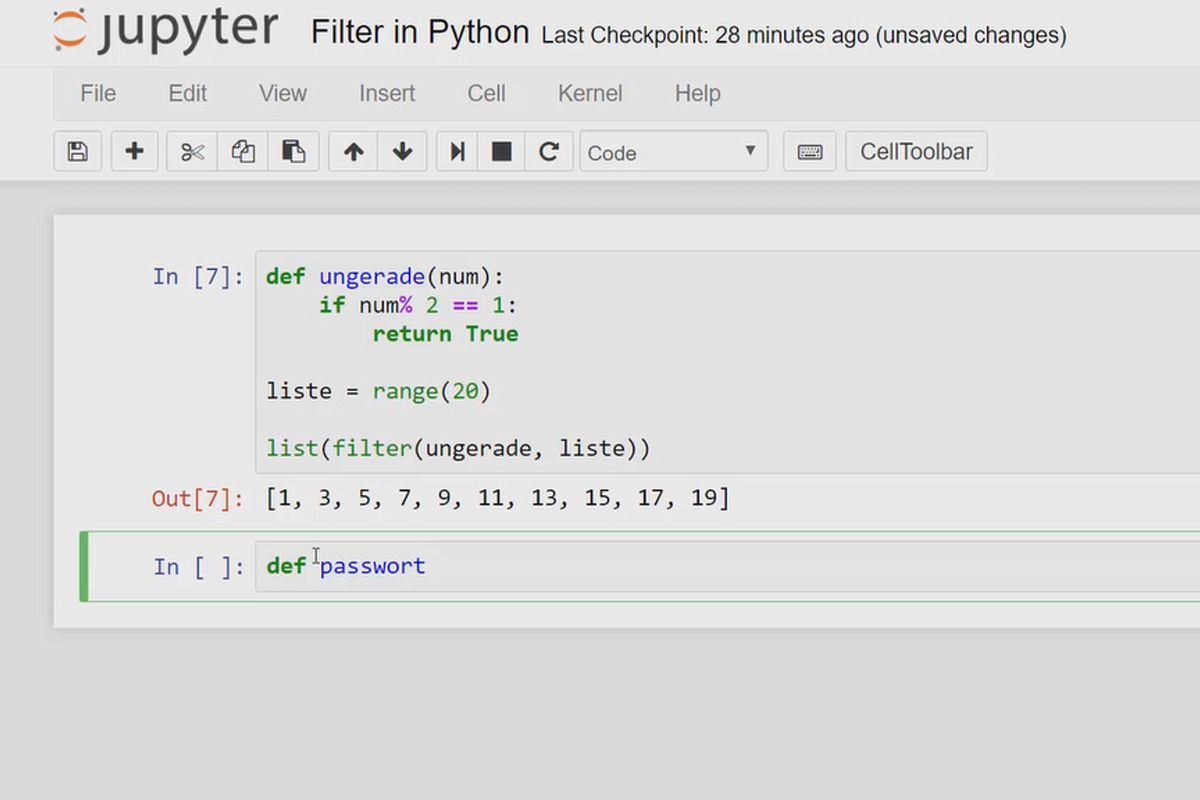Python-programmering för nybörjare - 38 filter