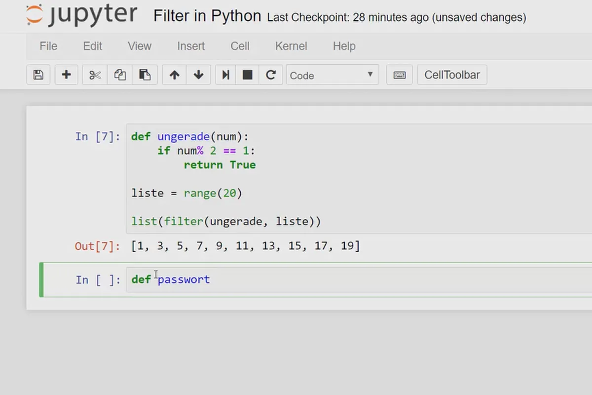 Python-Programmierung für Einsteiger – 38 Filter
