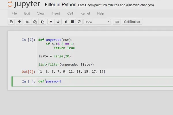 Python-Programmierung für Einsteiger – 38 Filter
