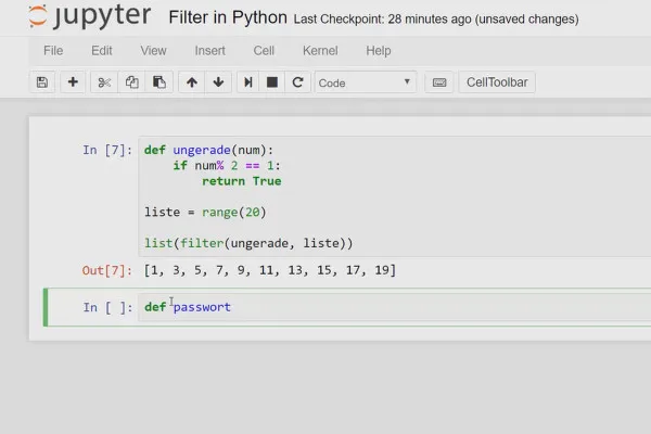 Python programlamaya giriş - 38 Filtre