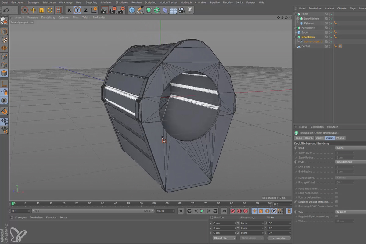 Cinema 4D för nybörjare - 3D-praxis: 6.6 Boole