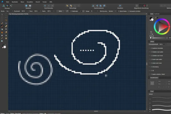 Affinity Designer -ohje – Perusteet: 6.2 | Pikselityökalu