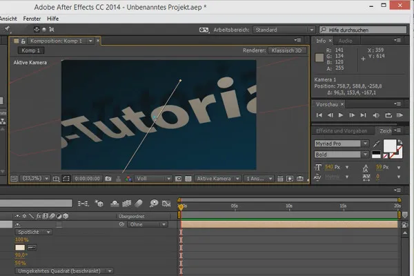 Tipps und Tricks zu 3D in After Effects: 3D Look At