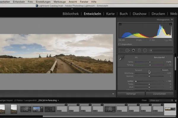 Lightroom 초보자와 숙련자를 위한: 07 - 특수 기능 - 7.1 - 파노라마