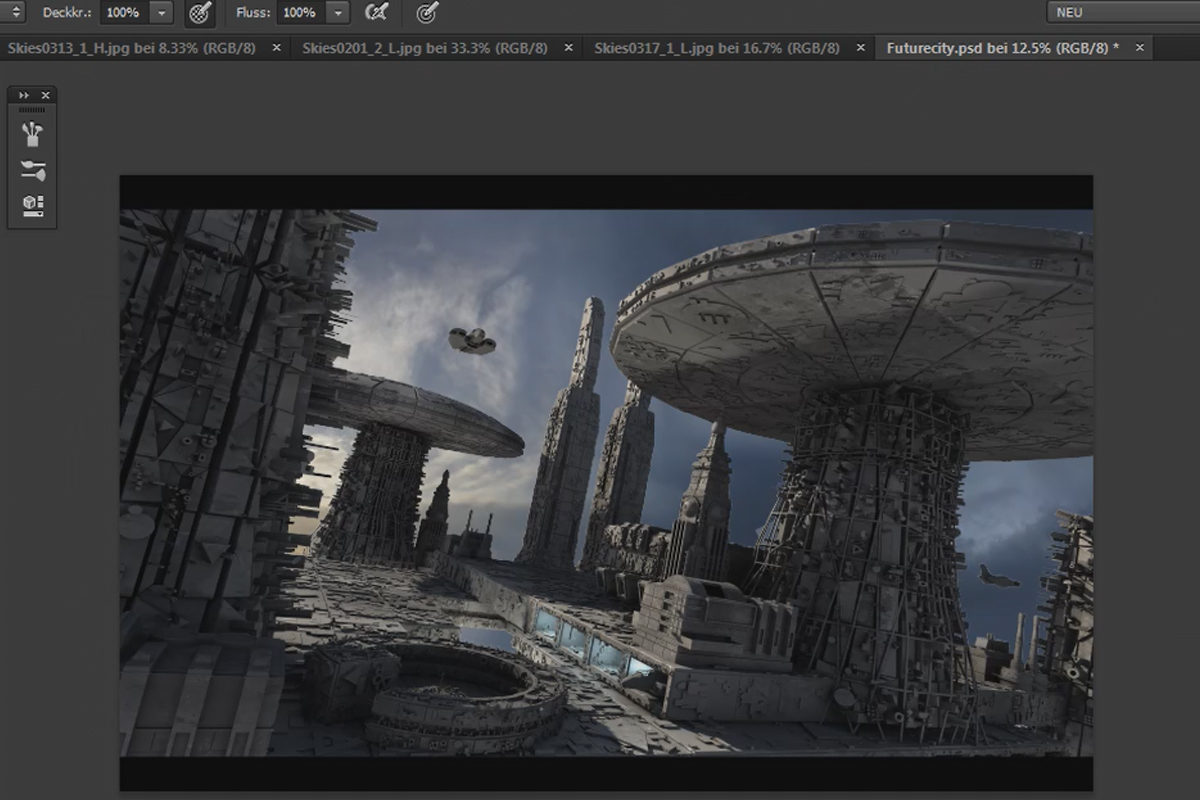 Cinema 4D ja Photoshop: II - 2.1. Taustan lisääminen alfakanavien avulla