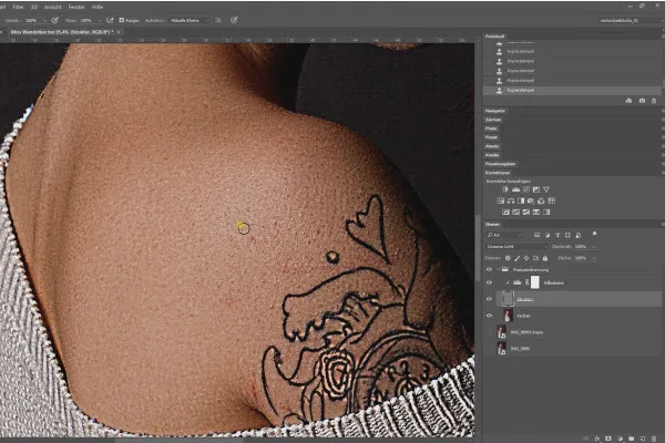 Separazione delle frequenze in Photoshop - 39 ritocco corpo