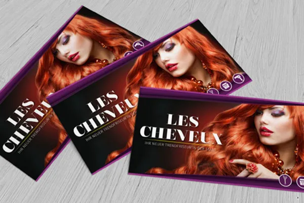 Mockup untuk Affinity Photo: flyer DIN-lang dalam format lanskap