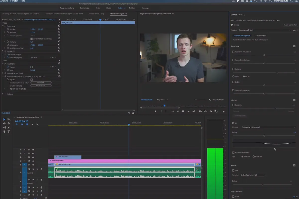 Premiere Pro CC-Tutorial: 5.3 | Essentiële geluid