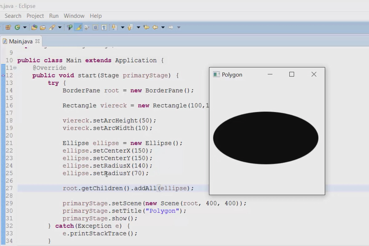 JavaFX para el desarrollo de GUI - 39 Rectángulo y Elipse